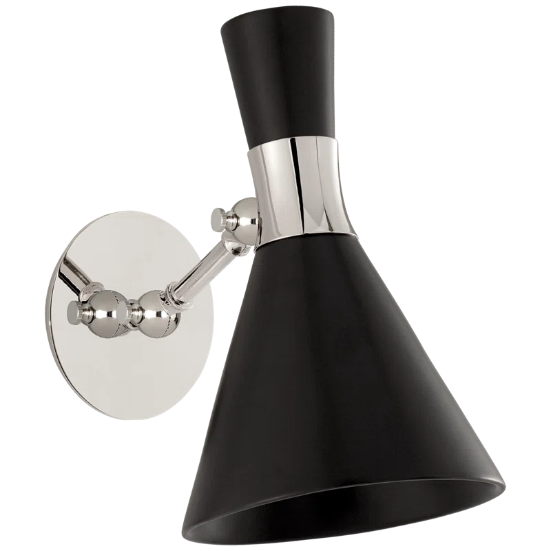Liam Dimmable Chrome Sconce with Matte White Shade