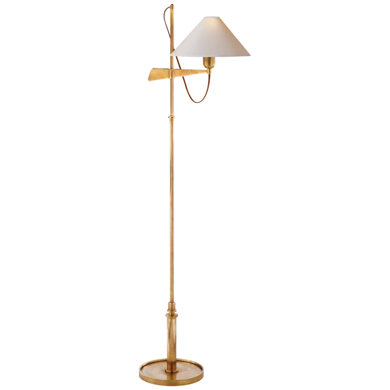 Edison Adjustable Hand-Rubbed Antique Brass Outdoor Floor Lamp