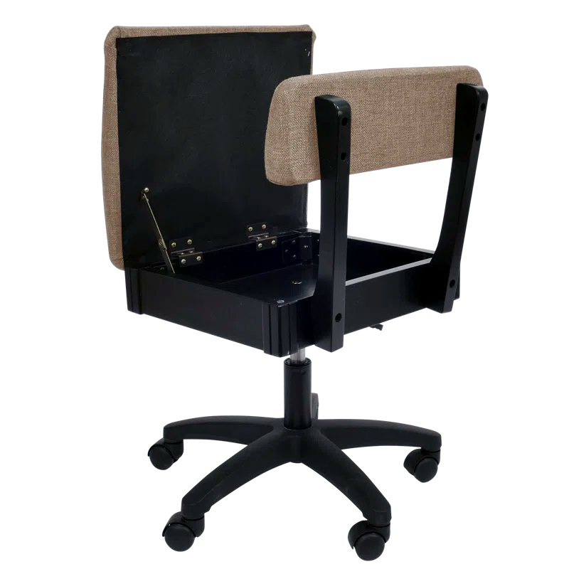 Arrow Sewing Adjustable Height Hydraulic Sewing Chair with Under Seat Storage by Arrow Classic Sewing Furniture