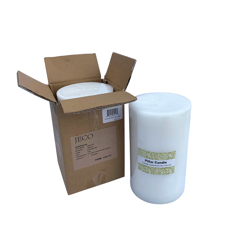 Jeco Inc. Unscented Pillar Candle