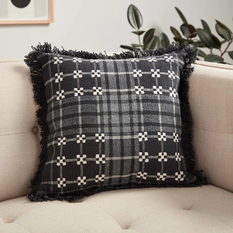 Auwe Plaid Cotton Pillow Cover
