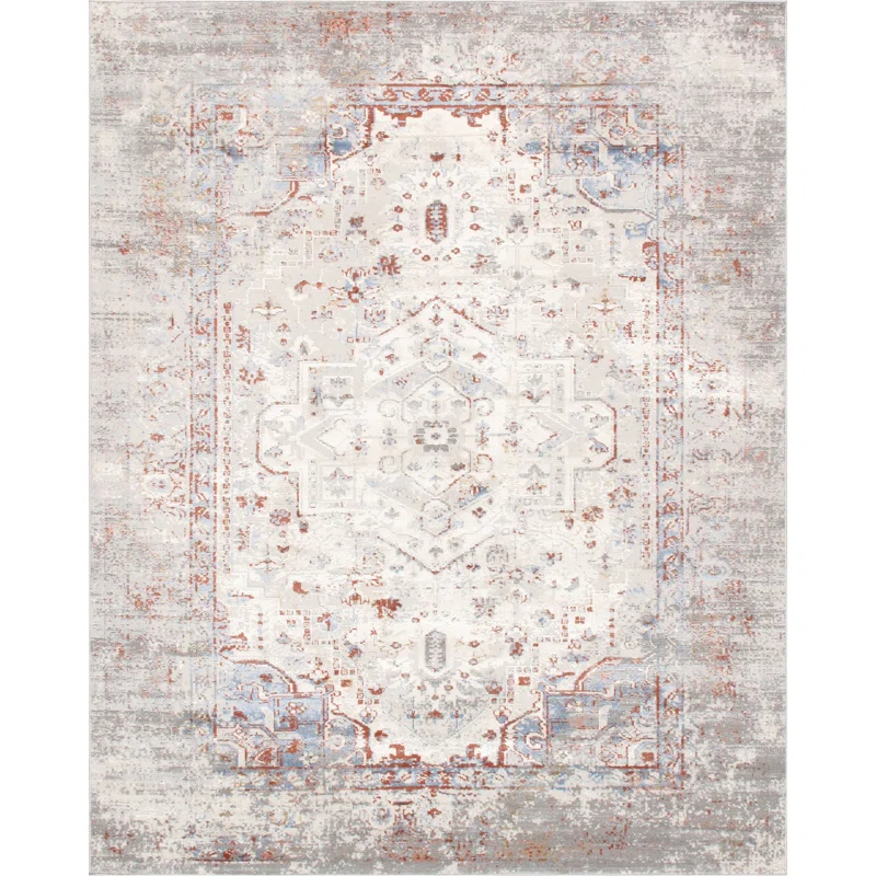 Efes Oriental Gray/Beige/Brown Area Rug