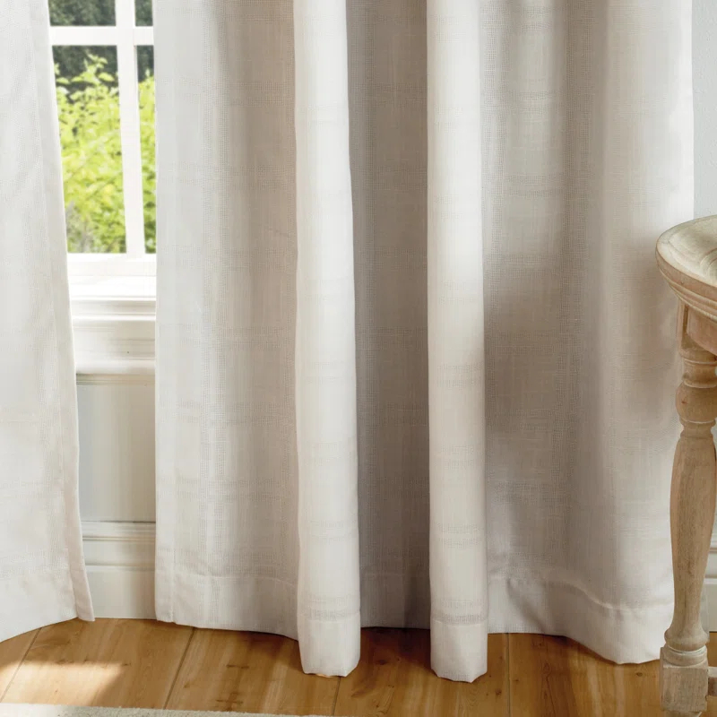 Martha Stewart Bedford Plaid Max Blackout Rod Pocket Cloud Curtain Panel Pair (Set of 2)