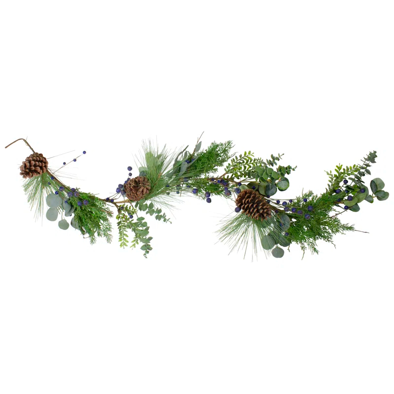 Northlight Seasonal 5ft Blueberry Eucalyptus Pine Artificial Christmas Garland - Unlit