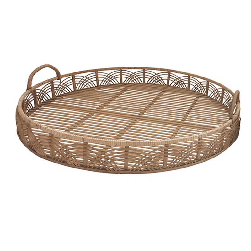 Benjara Bamboo Tray - Set of 2