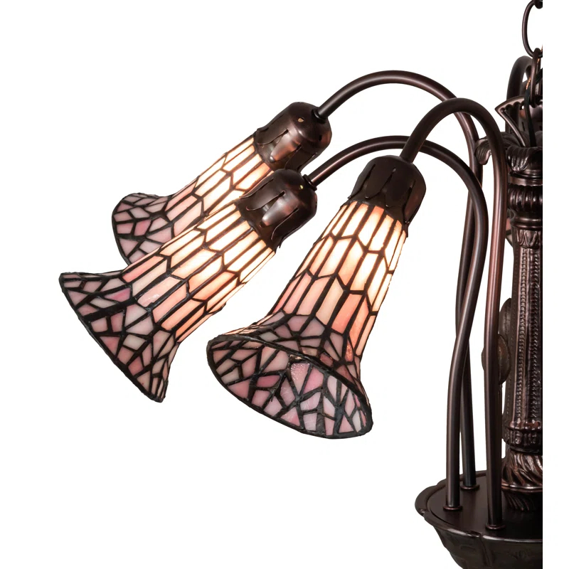 Meyda Tiffany 236532 Stained Glass 7 Light 26" Wide Chandelier - MultiColor