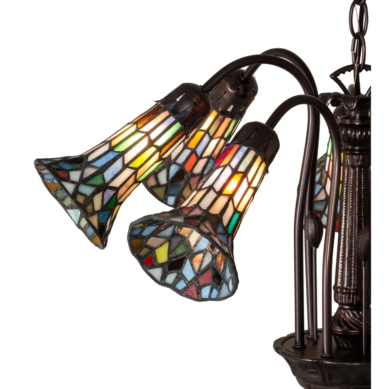 Meyda Tiffany 236531 Stained Glass 7 Light 26" Wide Chandelier - MultiColor