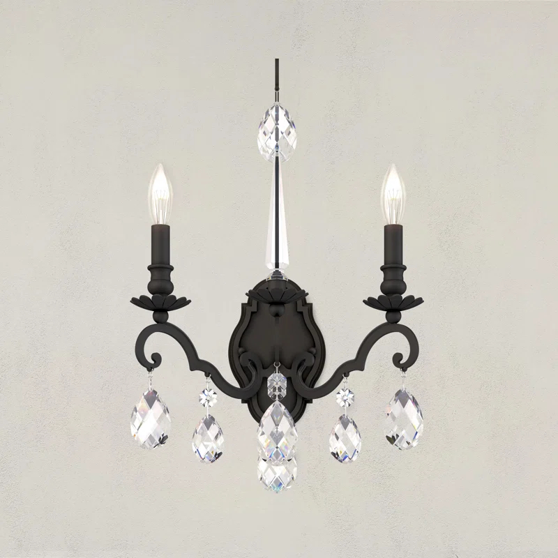 Renaissance Nouveau Steel Candle Wall Light