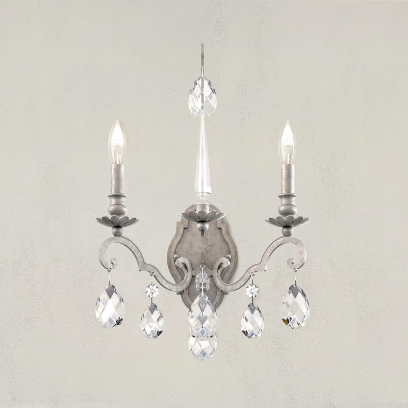 Renaissance Nouveau Steel Candle Wall Light