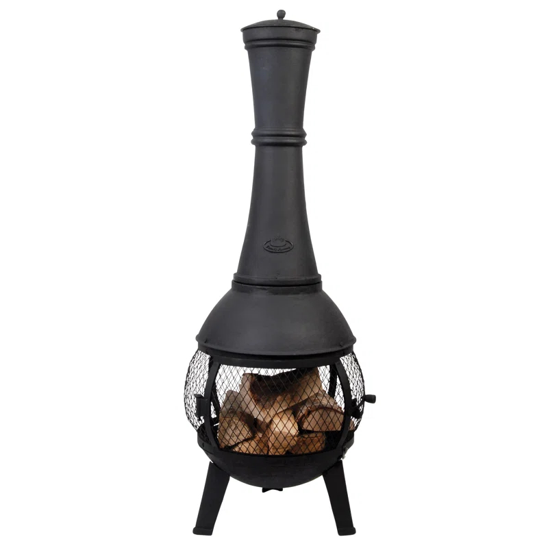 Millwood Pines Houle Stove Cast Iron Wood Burning Chiminea