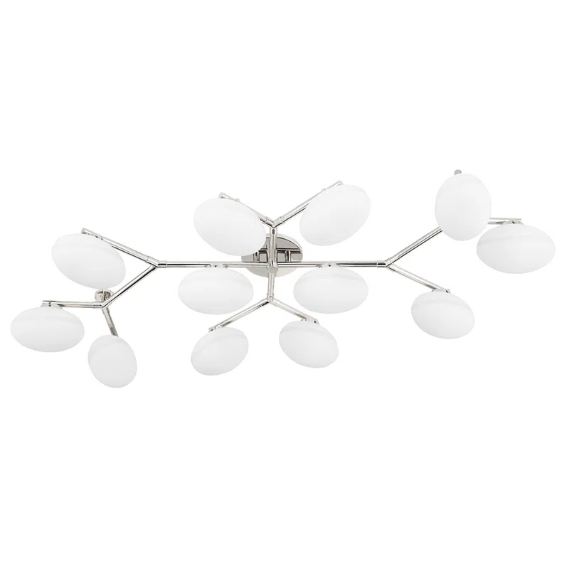 Solange Semi-Flush Mount Light - Polished Nickel / 12 Light