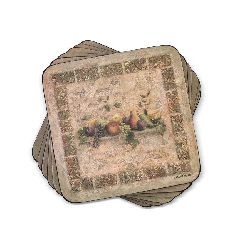 Pimpernel Pimpernel Tuscan Palette Coasters 4"X 4" (Set of 6)