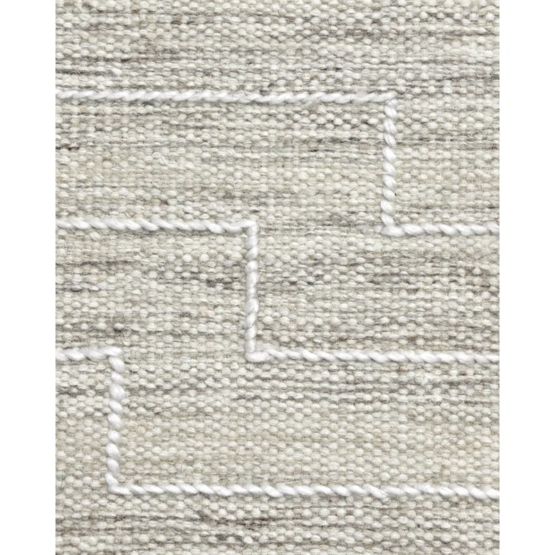 Barry Flatweave Geometric Area Rug in Beige