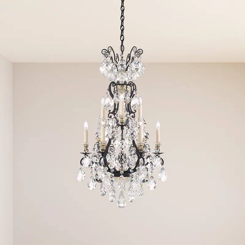 Renaissance 9 - Light Glass Classic / Traditional Chandelier