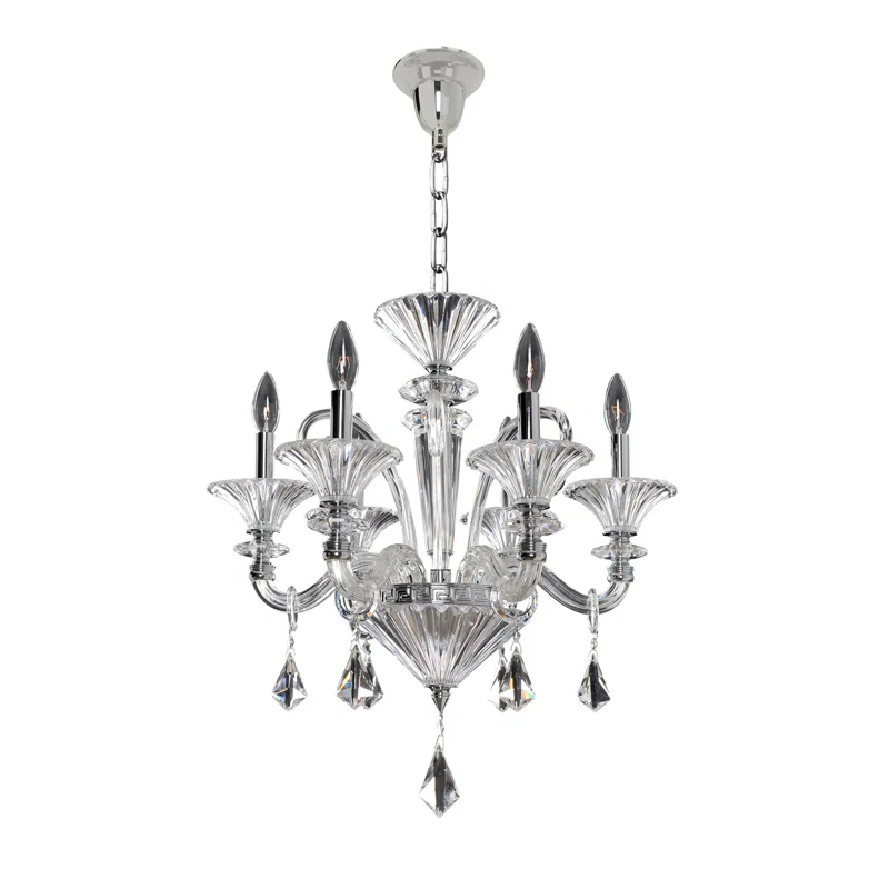 Chauvet 6 - Light Glass Classic / Traditional Chandelier
