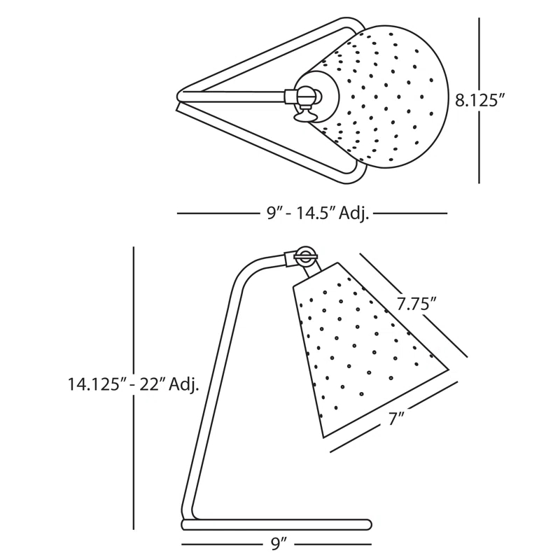 Robert Abbey Pierce Adjustable Metal Table Lamp