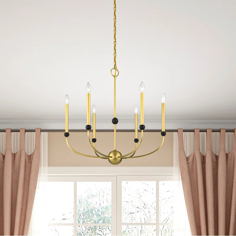 6 - Light Dimmable Chandelier