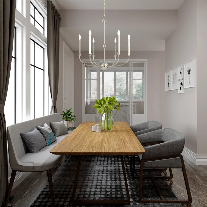 6 - Light Dimmable Chandelier