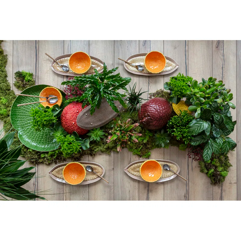 Yellow Ceramic 28.73oz Salad Bowl Set