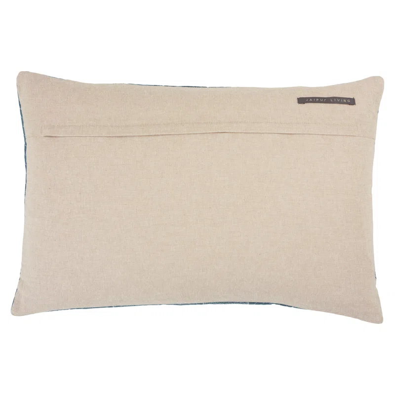 Floretta Embroidered Cotton Lumbar Throw Pillow
