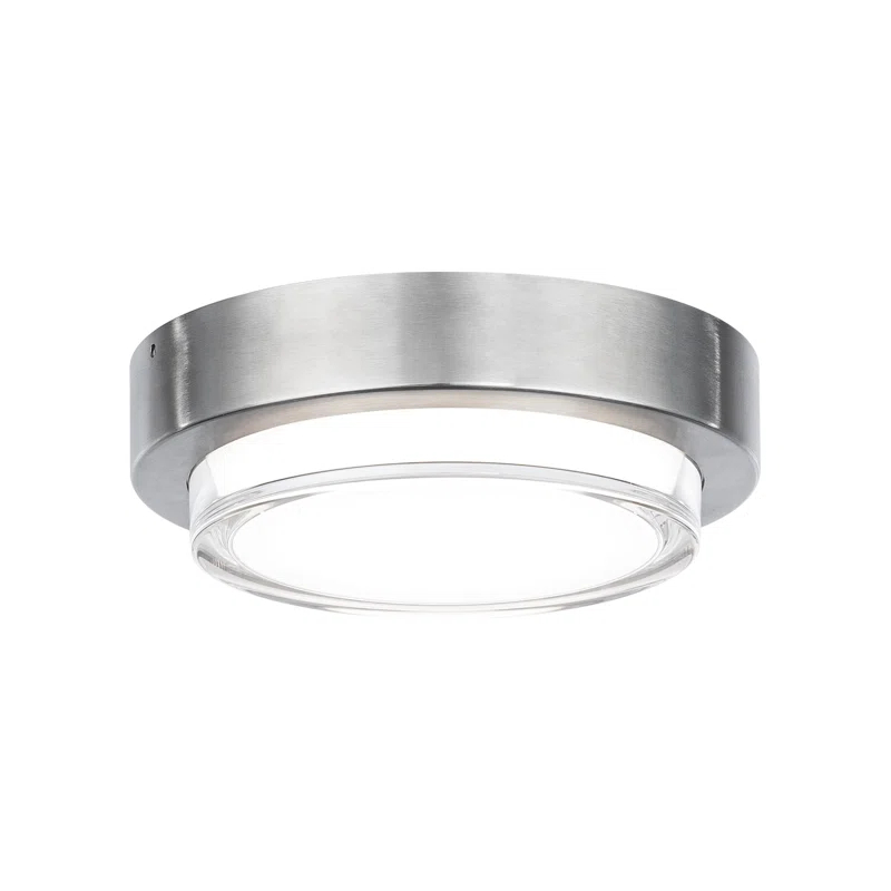 Modern Forms 7.75" Square LED Outdoor Flush Mount in Stainless Steel