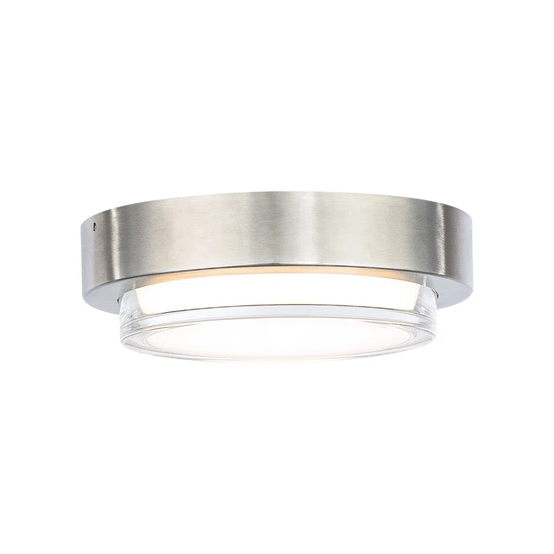 Modern Forms 7.75" Square LED Outdoor Flush Mount in Stainless Steel