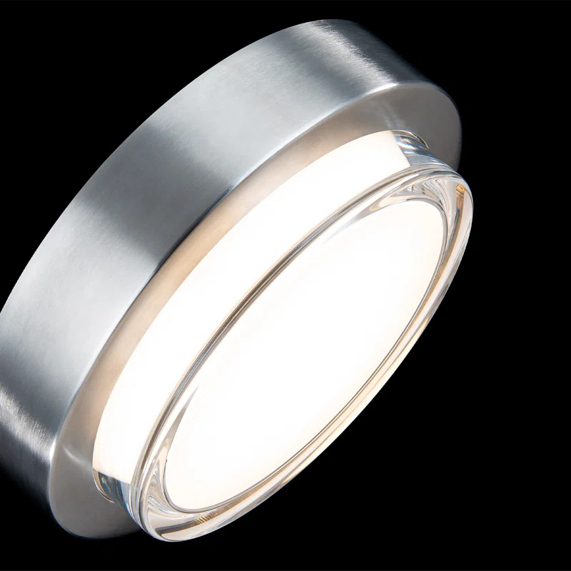 Modern Forms 7.75" Square LED Outdoor Flush Mount in Stainless Steel