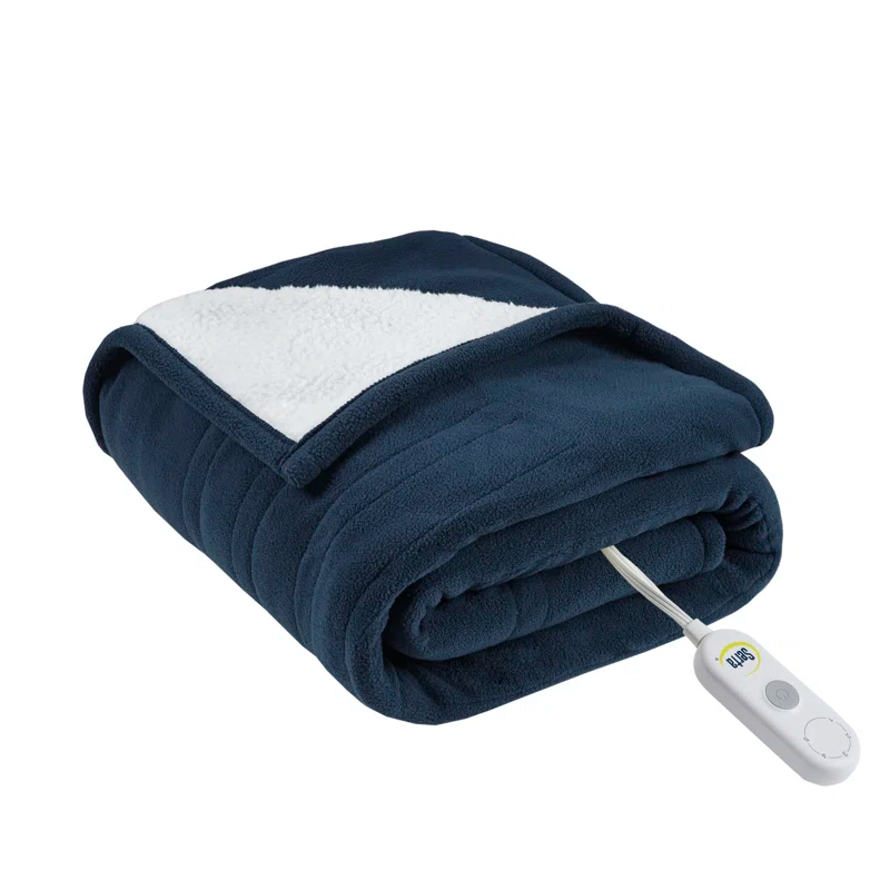Serta Fleece to Sherpa Heated Throw