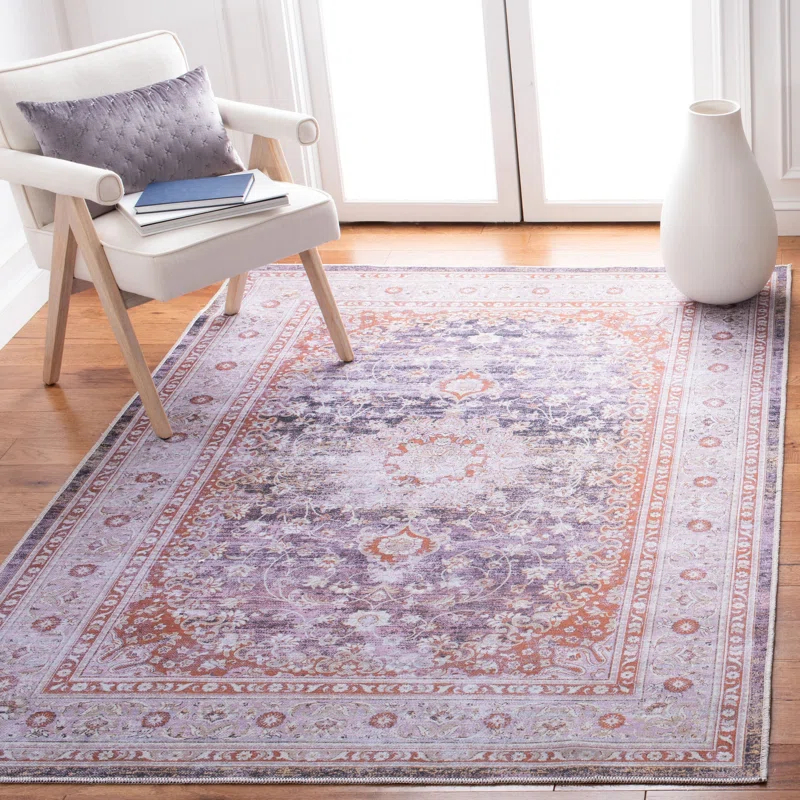Bungalow Rose Hallel Performance Machine Washable Oriental Rug
