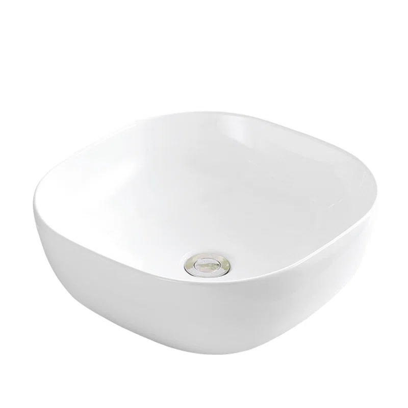Karran Valera 17 In. Vitreous China Square Vessel Bathroom Sink