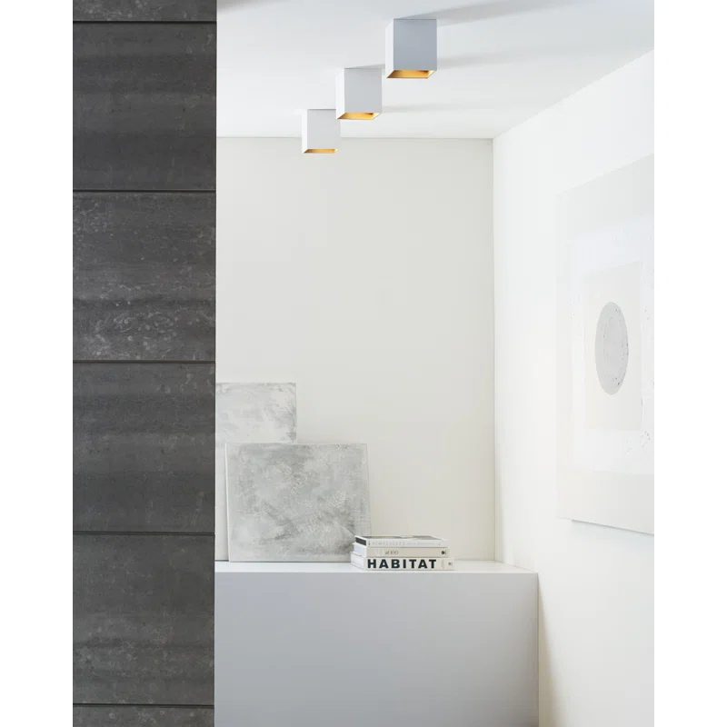 Exo Luxe Gold Haze LED Ceiling Light with Matte White Trim