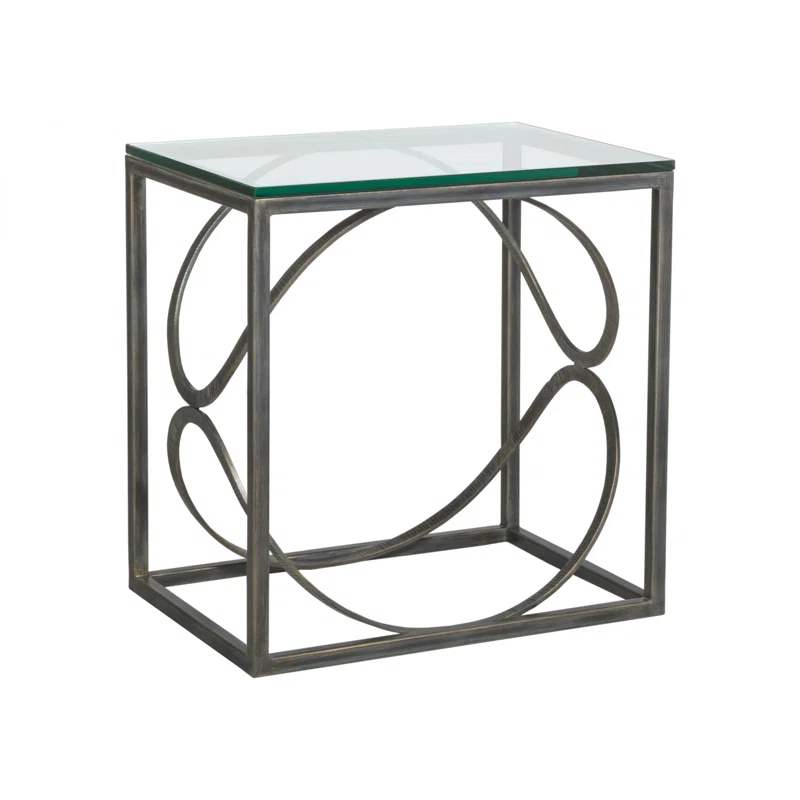 Metal Designs Ellipse Rectangular End Table