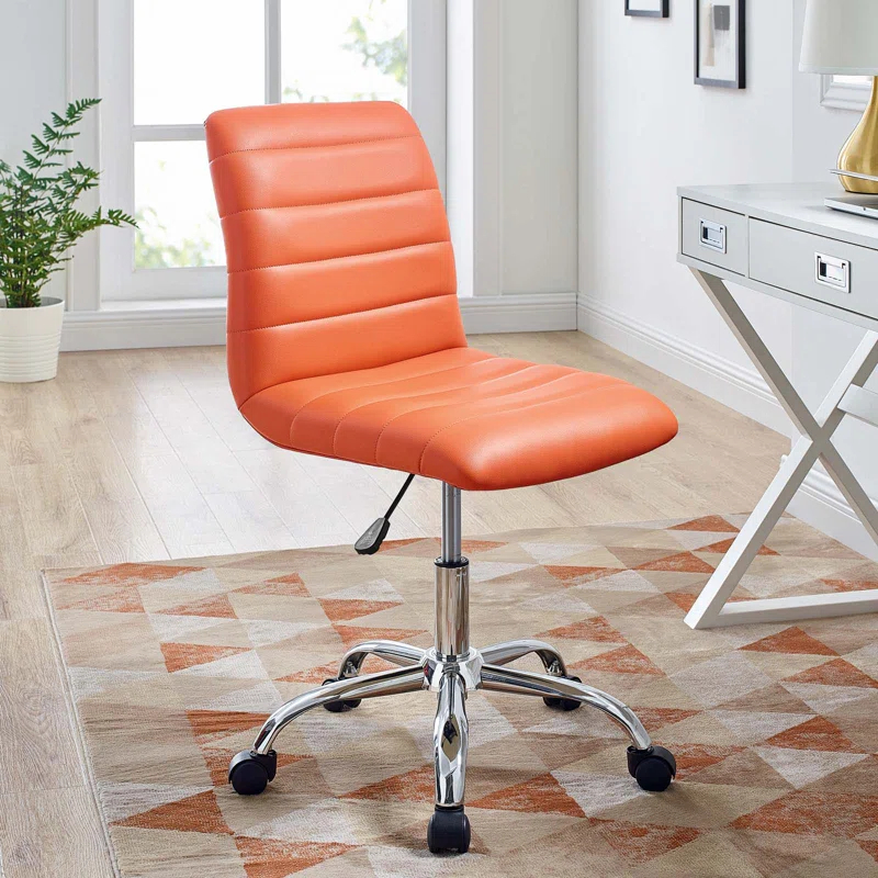Modway Ripple Armless Mid Back Vinyl Office Chair