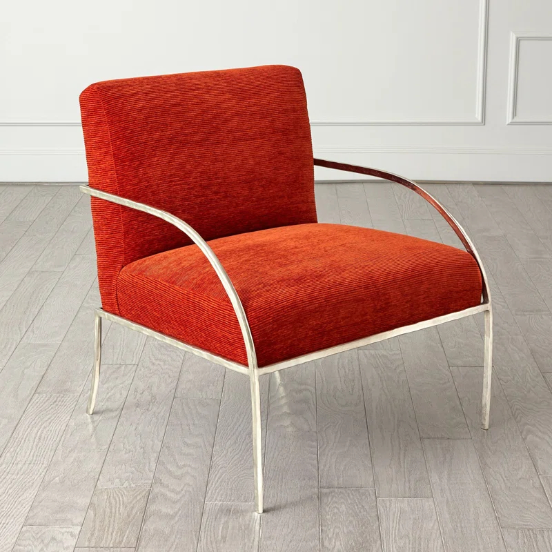 Swoop Chair-Orange-Nickel