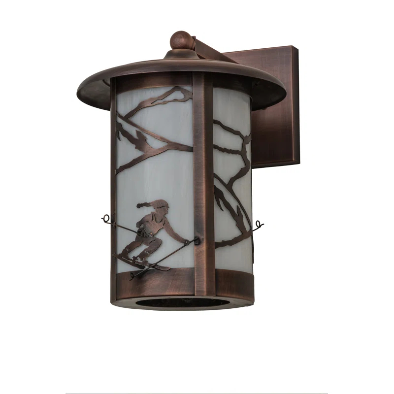 Rustic Lodge Solid Brass Wall Light