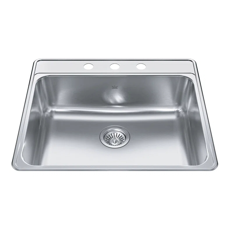 Creemore 25'' L Drop-In Single Bowl Stainless Steel Kitchen Sink