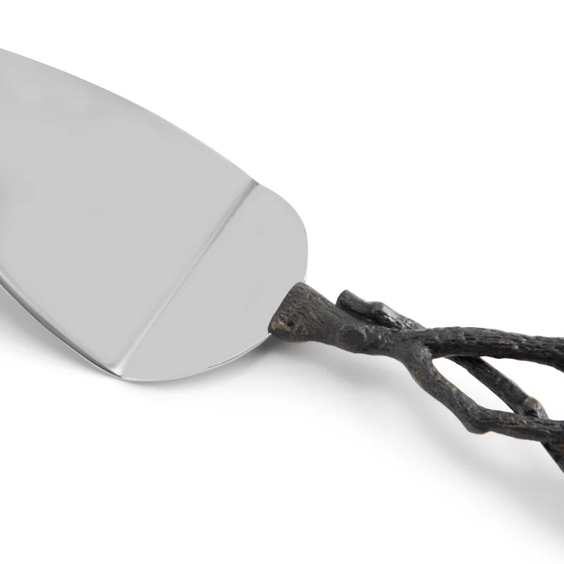 Bronze and Silver Butterfly Ginkgo Cake Server