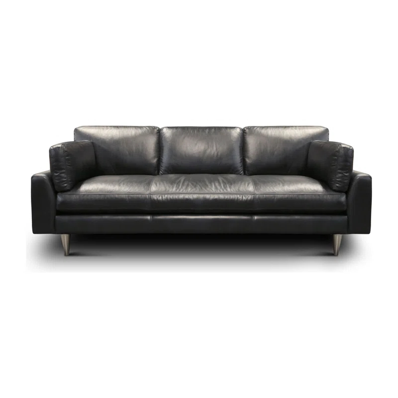 Hello Sofa Home Skyline 89'' Leather Sofa