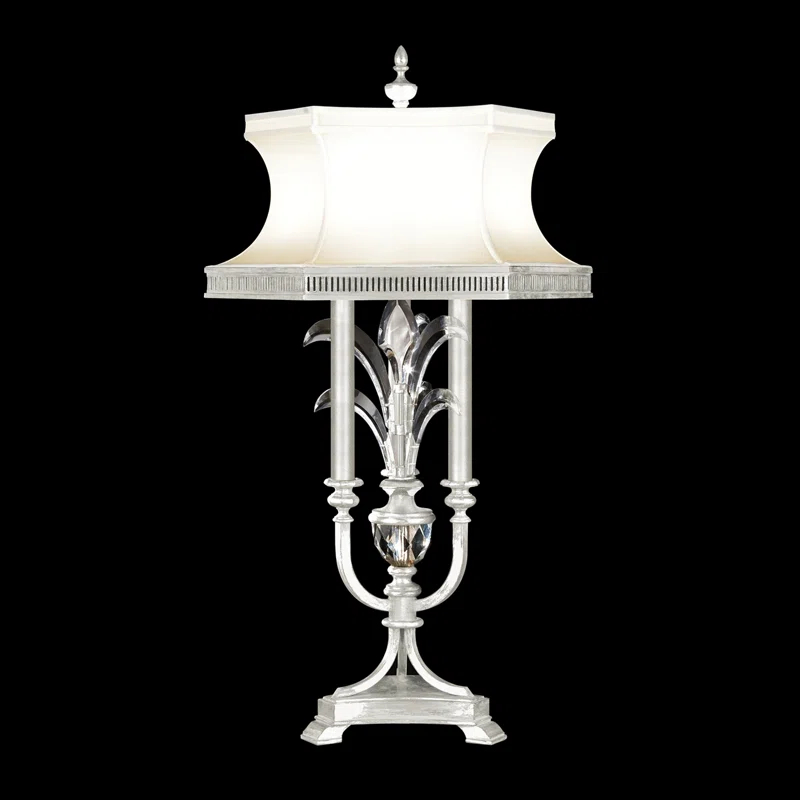 Fine Art Handcrafted Lighting Beveled Arcs Metal Table Lamp