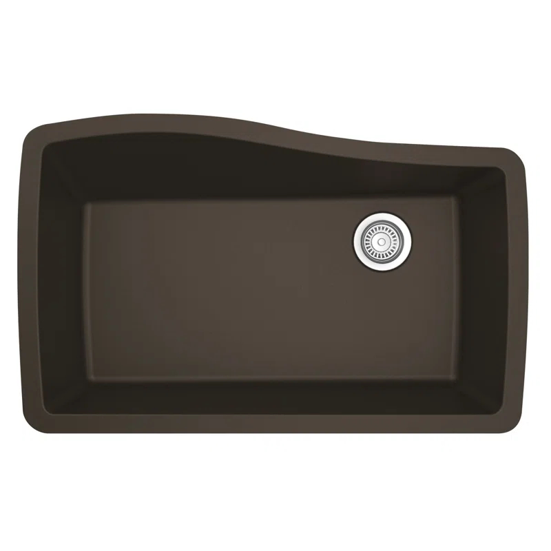 Karran Quartz Composite 33-1/2'' X 21'' Single Bowl Undermount Kitchen Sink Kit