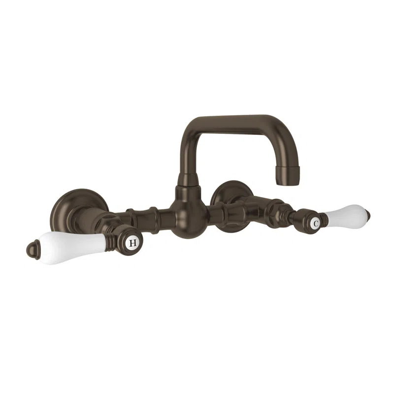 Acqui Wall Mount Bridge Lavatory Faucet With U-Spout