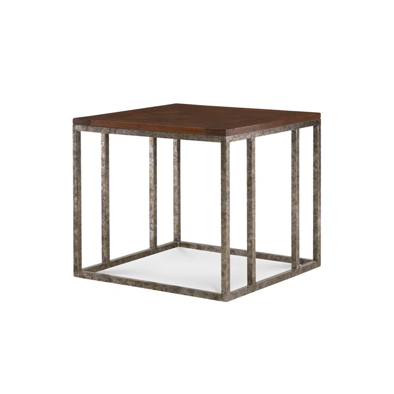 Amon Solid Wood Top End Table