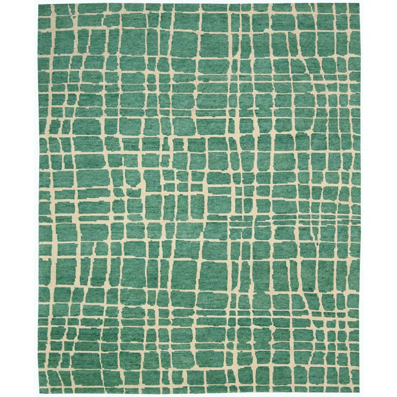 Nourison  Tahoe Modern Area Rug 7' 9" x 9' 9" 8' x 10' Indoor,Handmade Living Room,Bedroom,Dining Room Green Rectangle