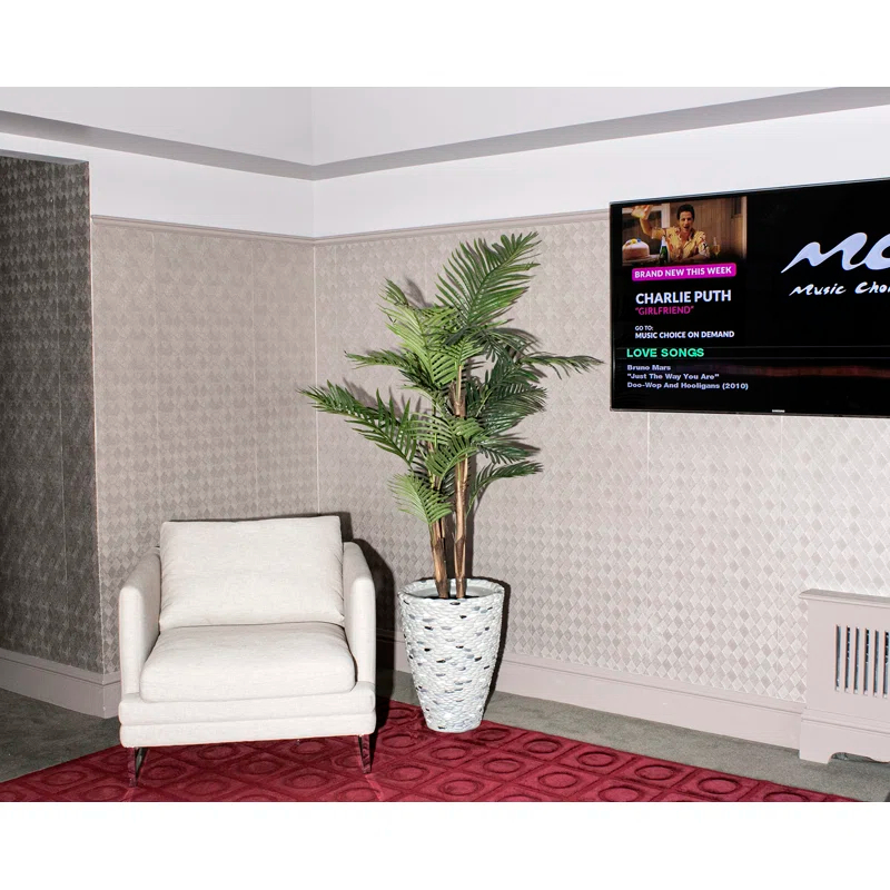 Panama 91'' Faux Fern Tree in Fiberstone Planter