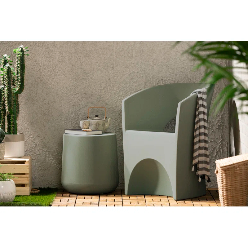 Dalya 15.75'' Plastic / Acrylic Outdoor Side Table