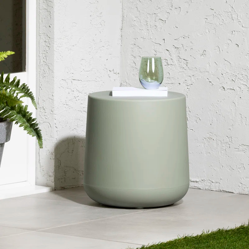 Dalya 15.75'' Plastic / Acrylic Outdoor Side Table