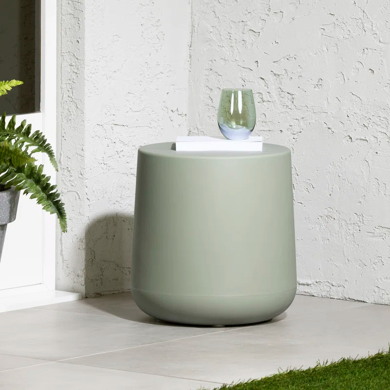 Dalya 15.75'' Plastic / Acrylic Outdoor Side Table