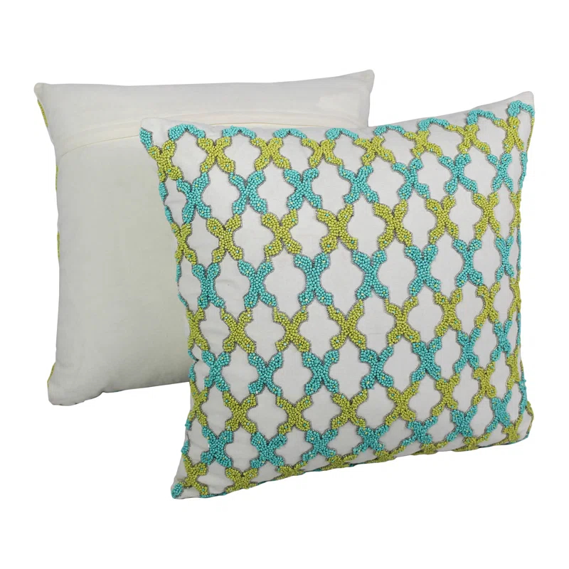 Cotton Reversible Throw Pillow (Set of 2)