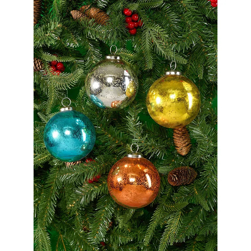 The Holiday Aisle® Glass Ball Ornament (Set of 4)