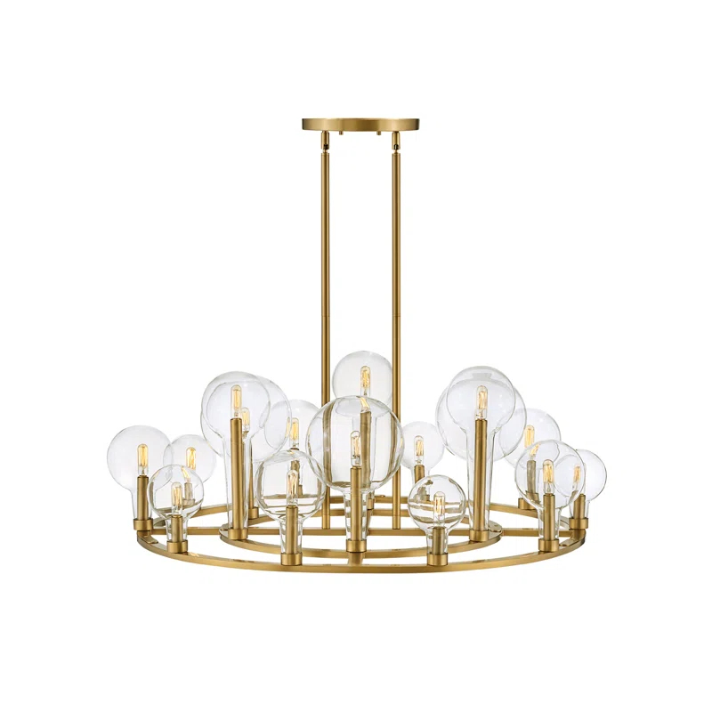 Hennig Ring Chandelier - Brass / 37.75"Dia